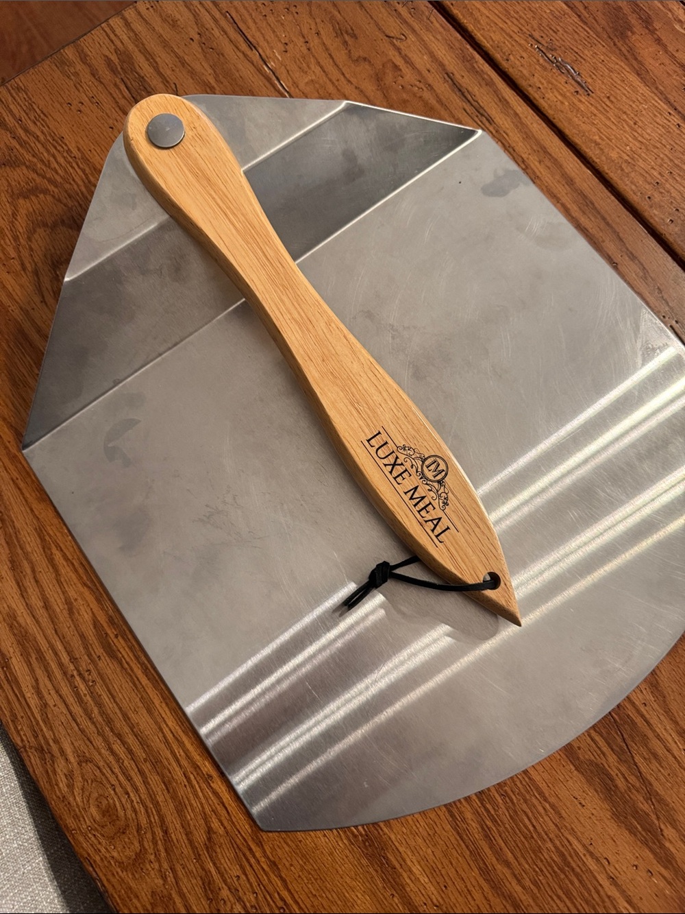 Stainless Steel Pizza Peel with Wooden Handle - Natural - Picture 2 of 4